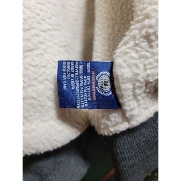 U.S Life Men's Gray Hooded Zip Up Fleece Lined Insulated Sleeves SZ L #180 - Picture 6 of 7